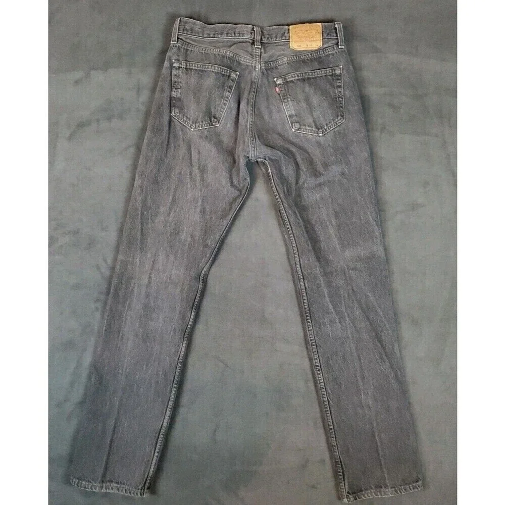 Vtg Levis 501 Jeans Dark Wash Men's 32 X 33 Made in USA Button Fly (tag 34X34)